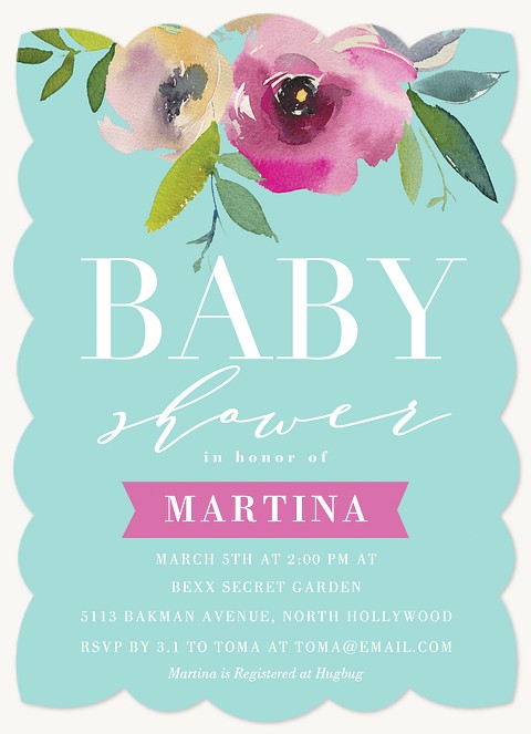 Garden Bloom Baby Shower Invites