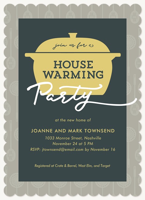Warming Our House Party Invitations