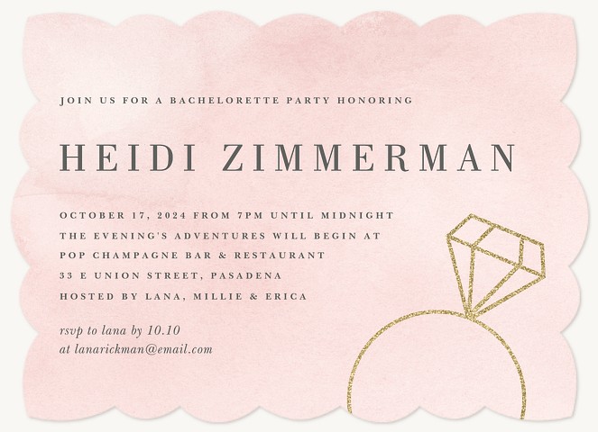 Flawless Diamond Party Invitations