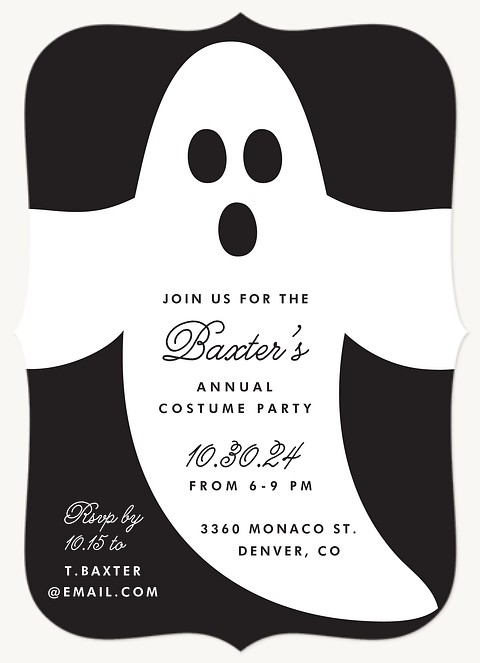 Ghosty Halloween Party Invitations