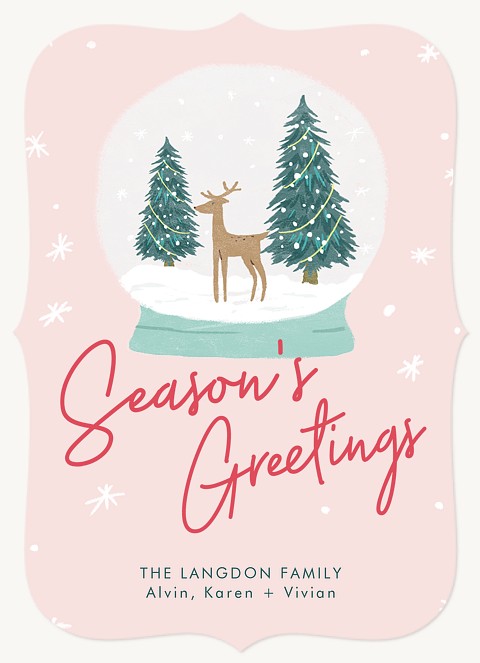 Sugarplum Snowglobe Photo Holiday Cards