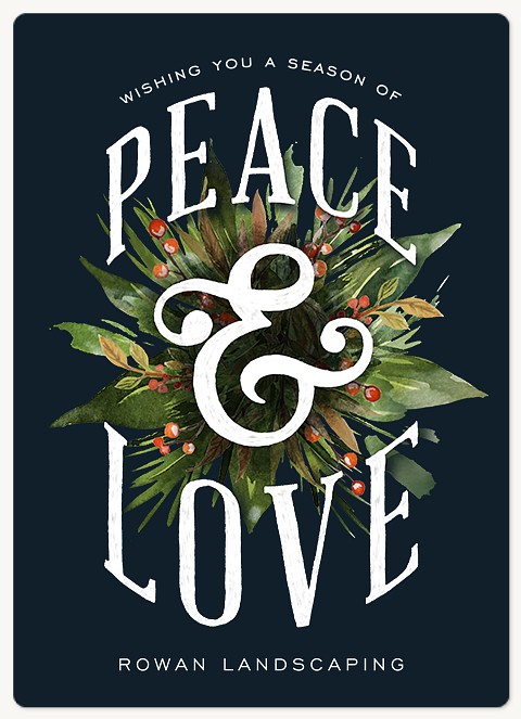 Peace Garland Holiday & Christmas Magnet Cards