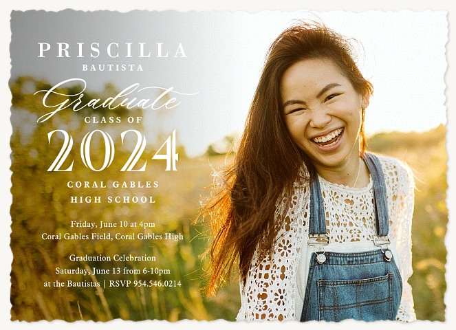 Editorial Type Graduation Invitations