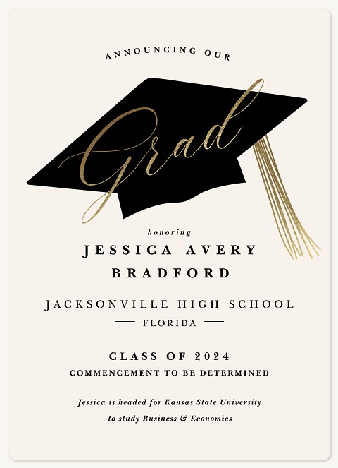 Parchment & Cap Graduation Announcements