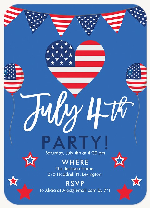 American Heart Summer Party Invitations