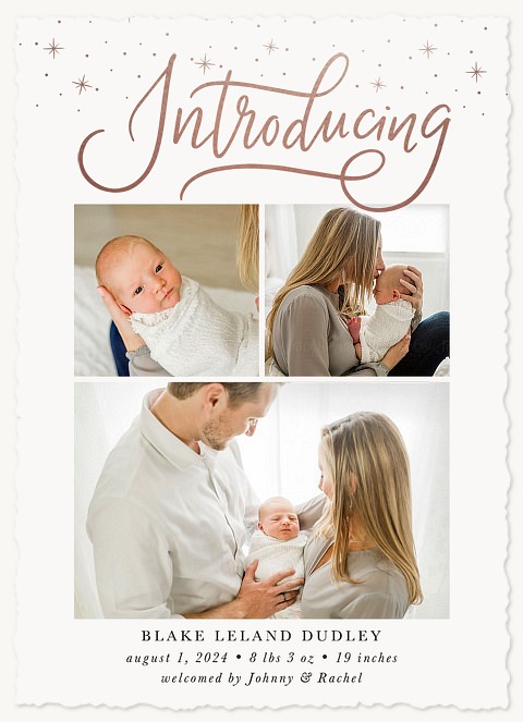 Sparkling Intro Baby Announcements