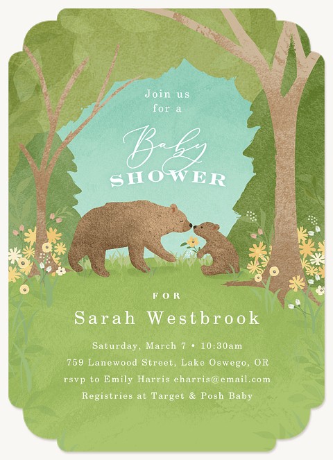 Meadow Bears Baby Shower Invites