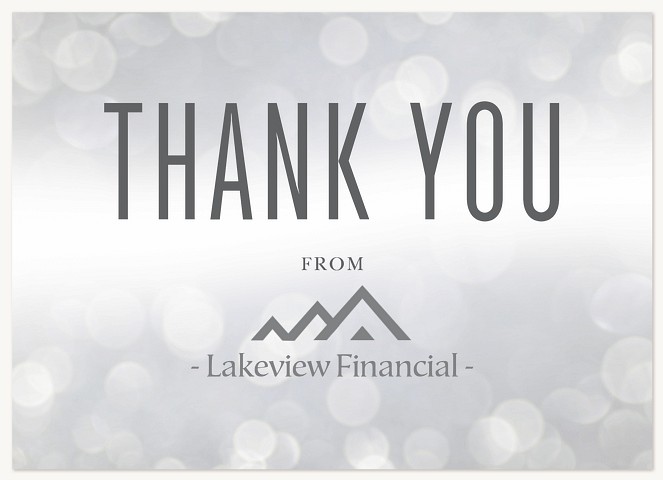 Bokeh Sparkle Business Thank You Cards