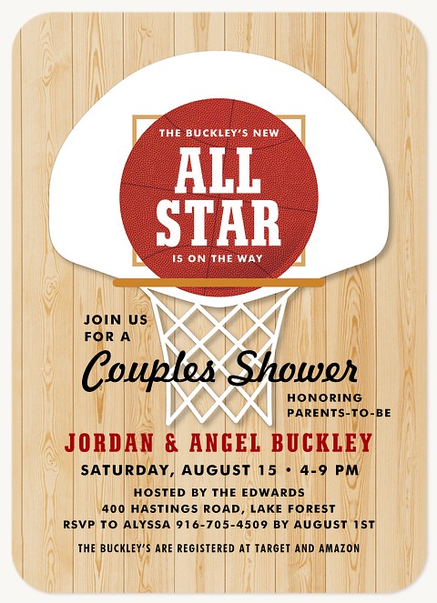 All-Star Baby Shower Invites