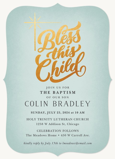 Bless This Child Baptisms & Christening Invitations