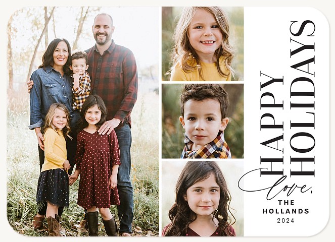 Modern Feature Photo Holiday Cards