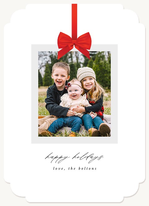 With a Bow Photo Holiday Cards