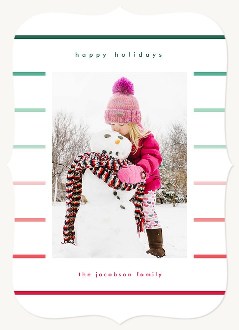 Joyful Stripes Photo Holiday Cards