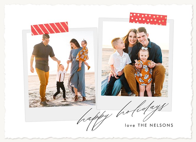 Taped Snaps Photo Holiday Cards