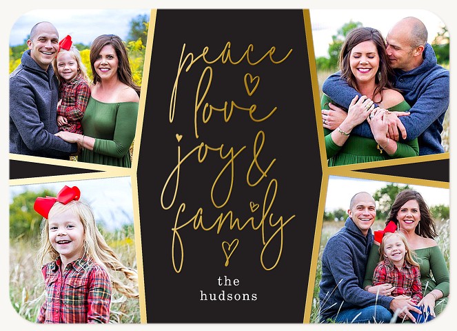 Peace & Family Photo Holiday Cards
