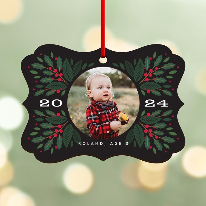 Winter Greenery Personalized Ornaments