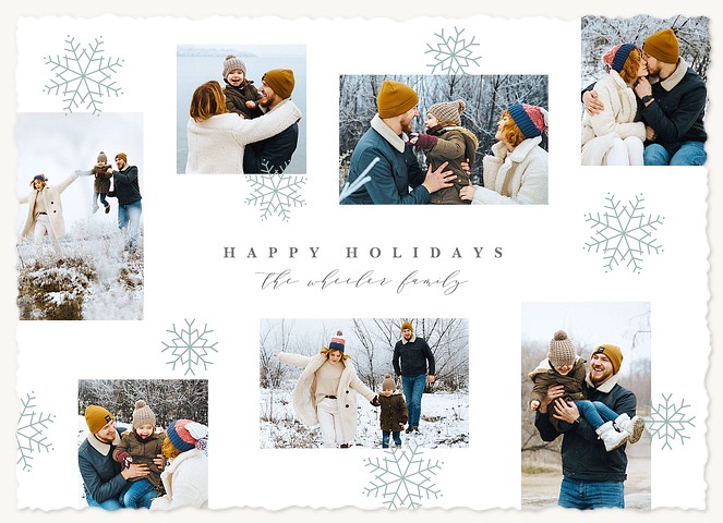 Frosty Snowfall Photo Holiday Cards