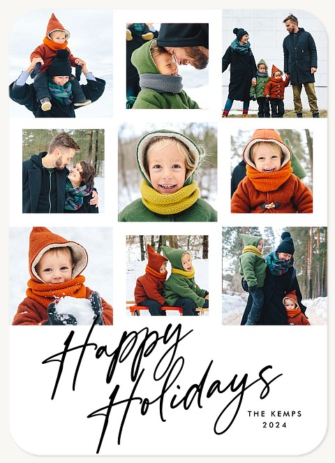 Checkerboard Gallery Photo Holiday Cards