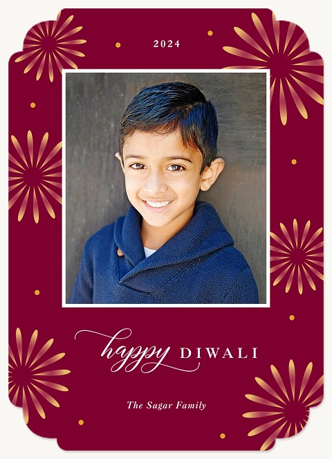 Festival Fireworks Diwali Holiday Cards