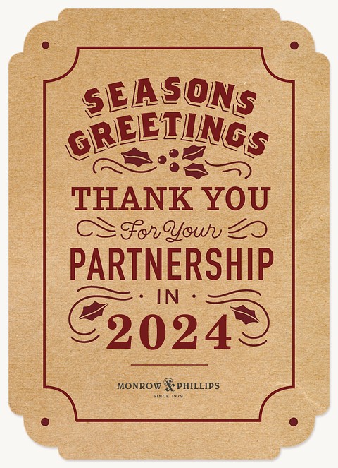 Krafted Partnership Business Holiday Cards