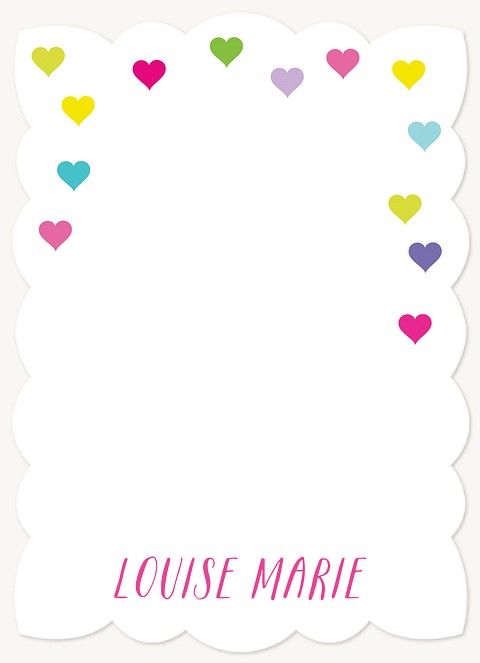 Rainbow Hearts Stationery For Kids