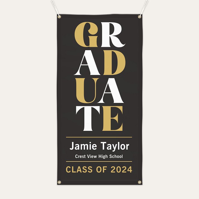 Stacked Graduate Custom Banners