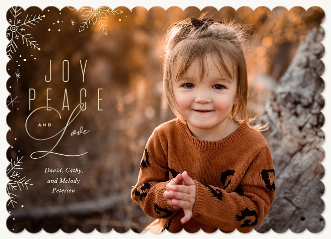 Peaceful Flurries Personalized Holiday Cards