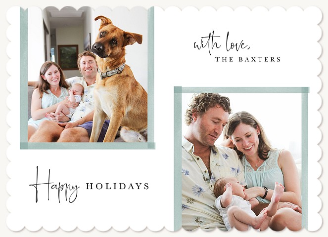 Modern Duo Personalized Holiday Cards