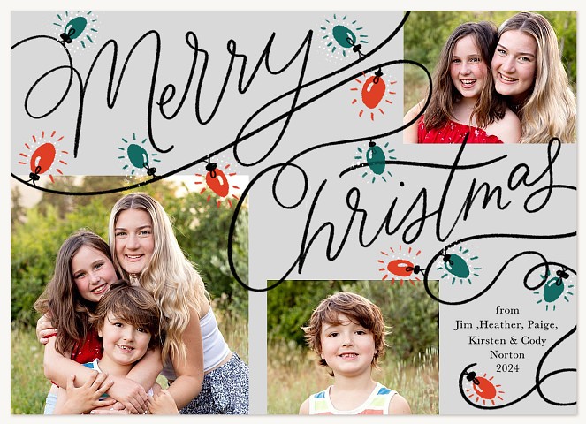 Tangled Lights Personalized Holiday Cards