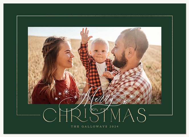 Graceful Flurry Personalized Holiday Cards