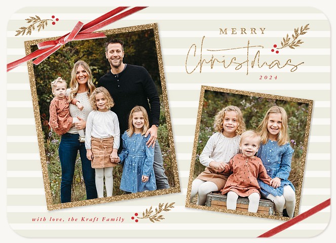Sparkling Charm Personalized Holiday Cards