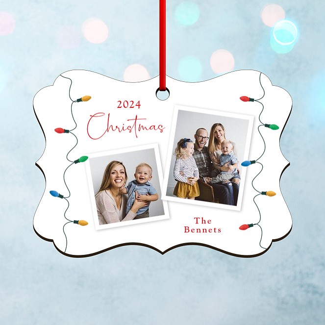 Holiday Lights Personalized Ornaments