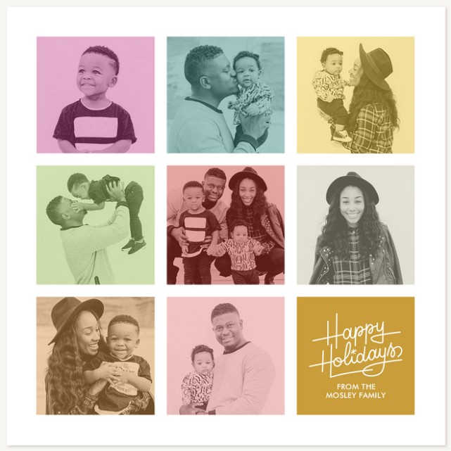 Colors Squared Personalized Holiday Cards