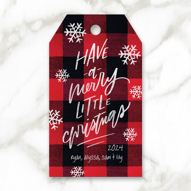 Merry Little Christmas Custom Gift Tags