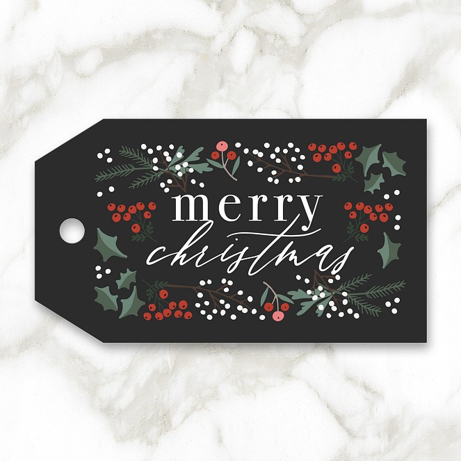 Holiday Berries Custom Gift Tags