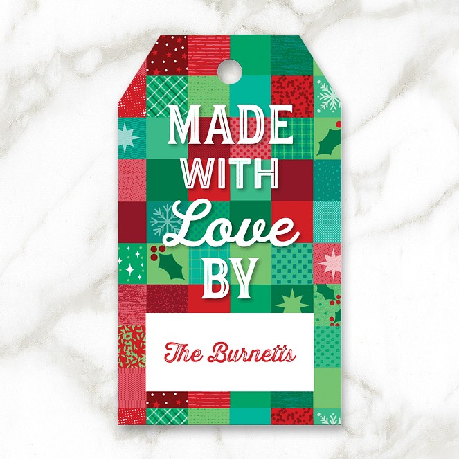 Holiday Quilt Custom Gift Tags