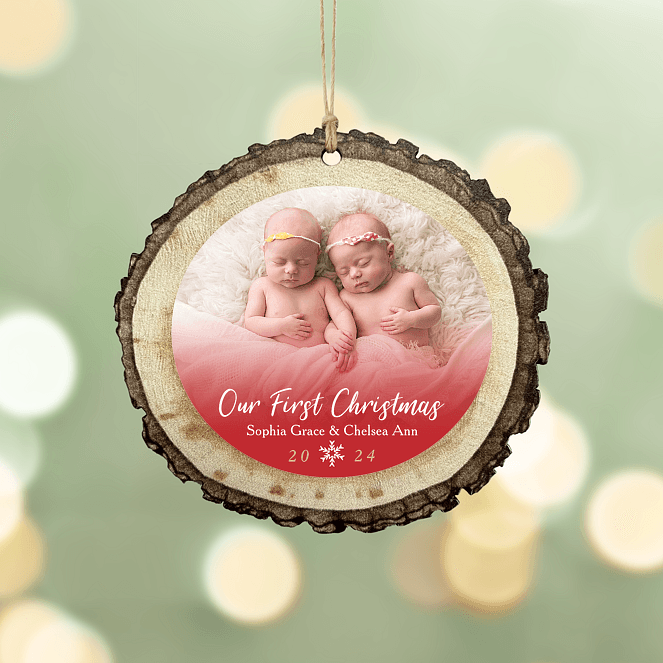 Christmas Overlay Personalized Ornaments