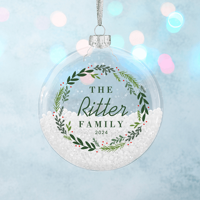 Holiday Greenery Personalized Ornaments
