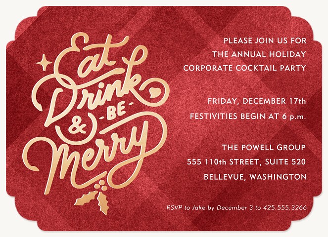 Fanciful Merriment Holiday Party Invitations