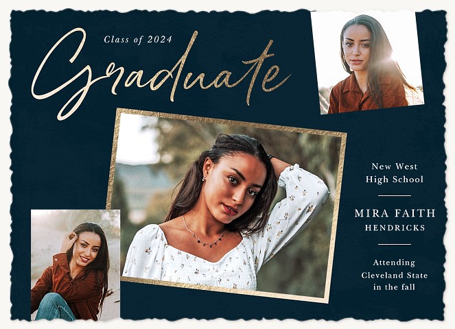 Textured Collage Graduation Cards