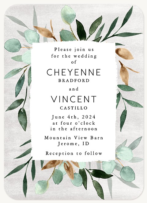 Modern Rustic Wedding Invitations