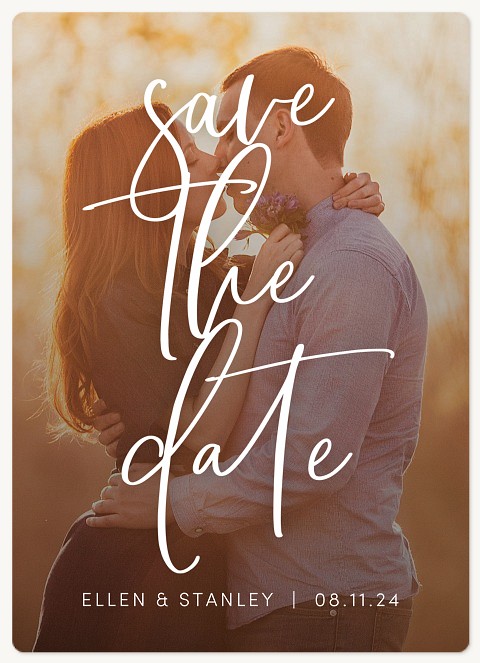 Elegant Overlay Save the Date Magnets