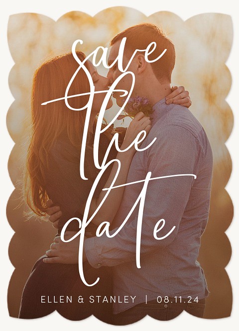 Elegant Overlay Save the Date Cards