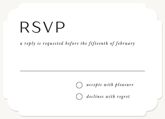 Simple and Clean Wedding RSVP Cards