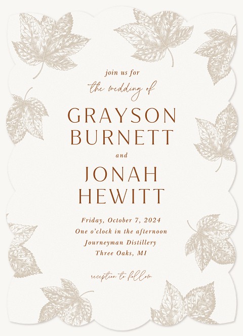 Cozy Autumn Wedding Invitations