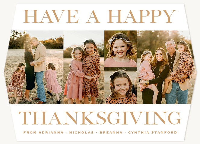 Thankful Headline Thanksgiving Cards