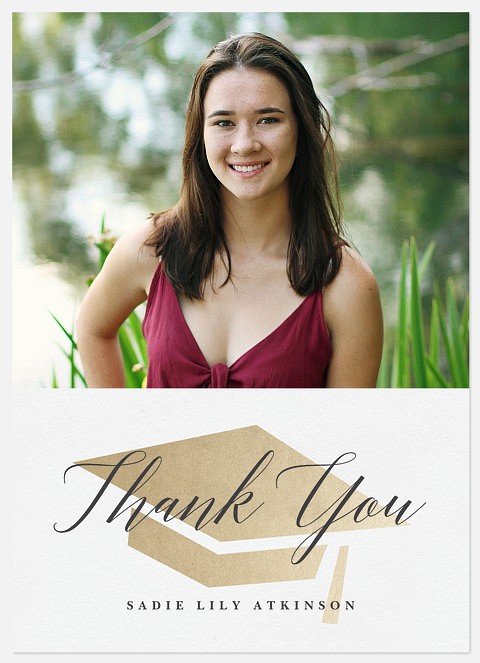 Golden Cap Thank You Cards 