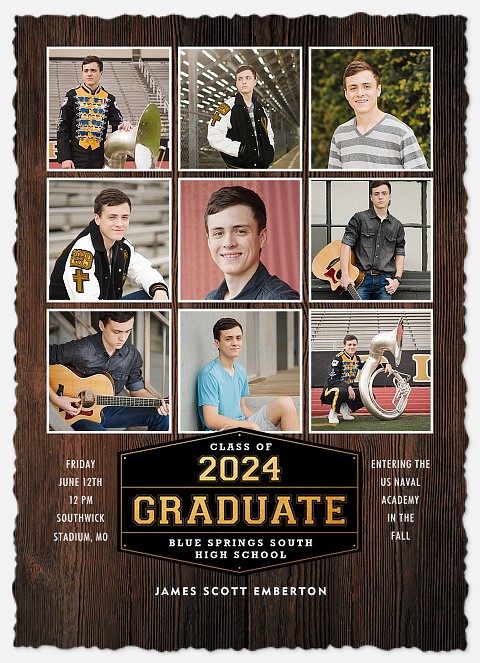 Metal & Wood Graduation Cards