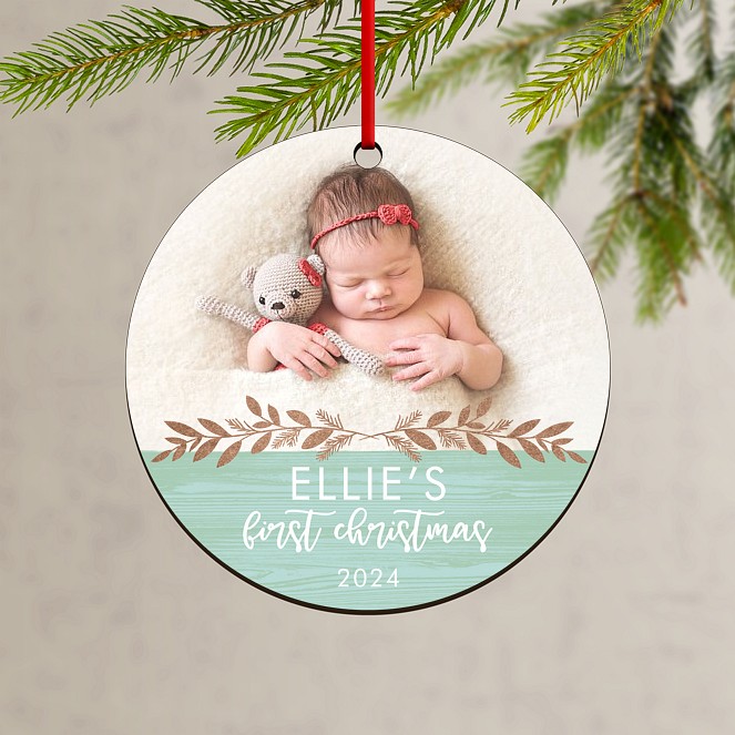 Rustic Newborn Custom Ornaments