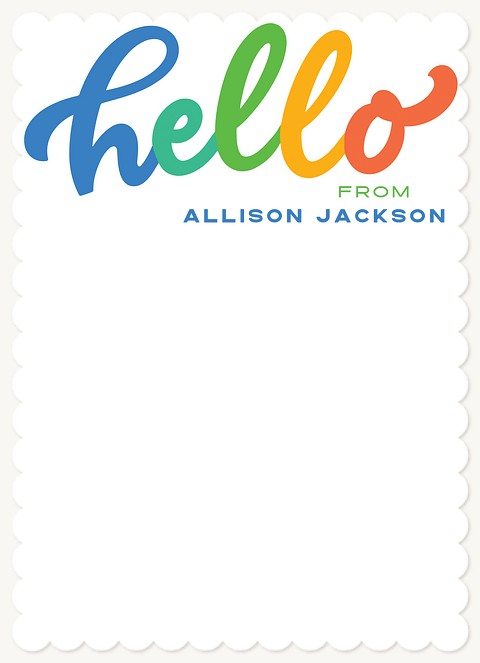 A Big Hello Stationery